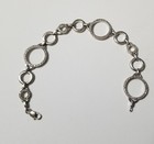Sterling Silver Natural Diamond Bracelet 7.25" Long 925