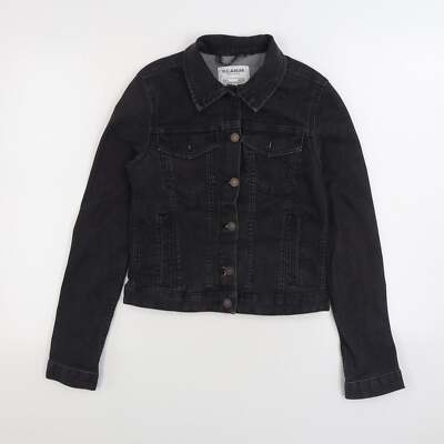 Pull & Bear Damen Jacke schwarz Größe S geknöpft