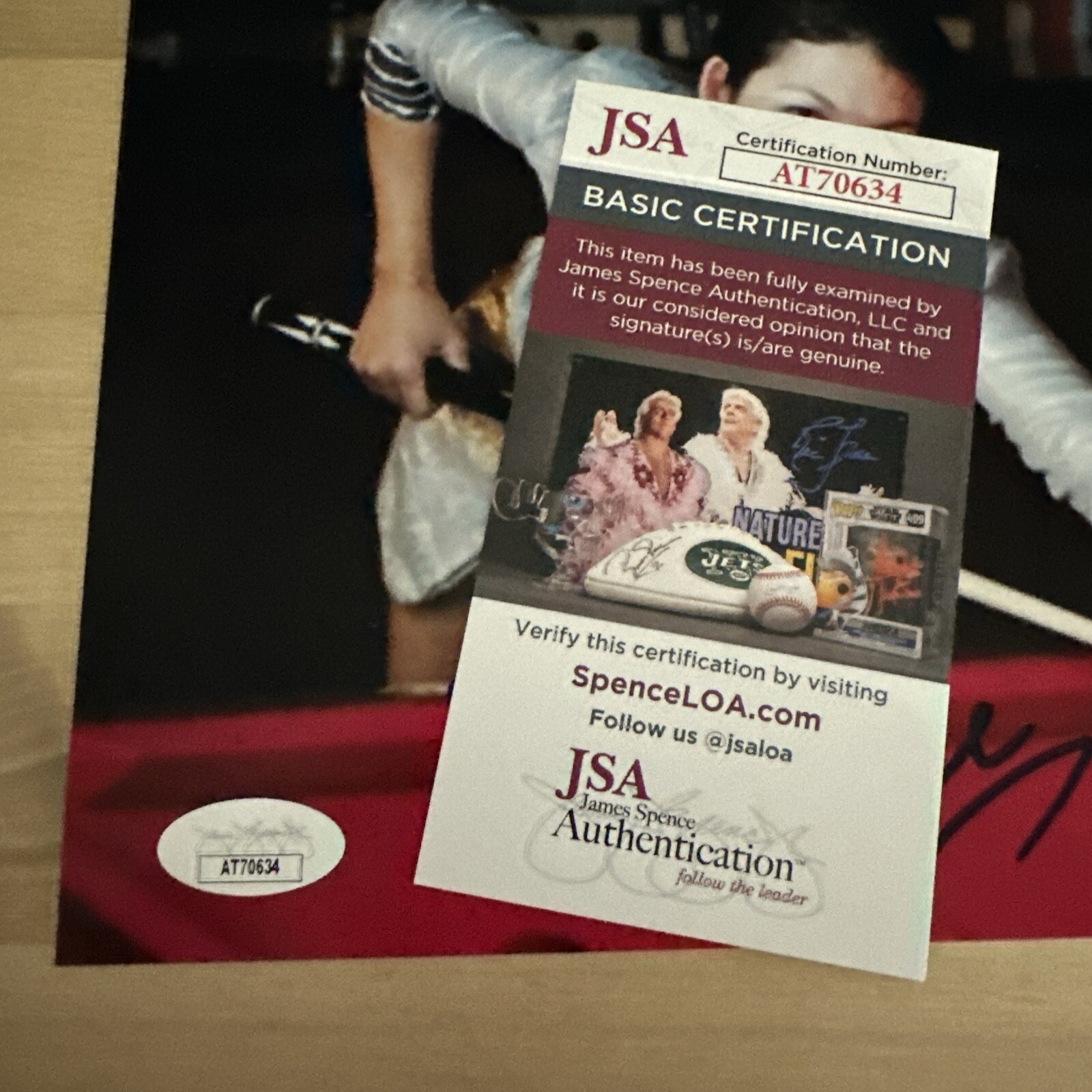 Lee Signed Billiards Black Widow Poolplayer 8x10 Photo JSA