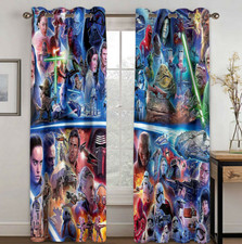 3D gedruckte Star Wars Fenster Vorhänge Blackout Vorhänge Thermal Ring Top OL
