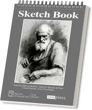 Premium 120gsm Sketch Book - 9"x12" Spiral Bound Drawing Pad, 1 Pack of 100 S...