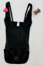 NWT Assets By SpanX Women's Black One Piece Bodysuit Sz Sm, A Whole Lot Shaping