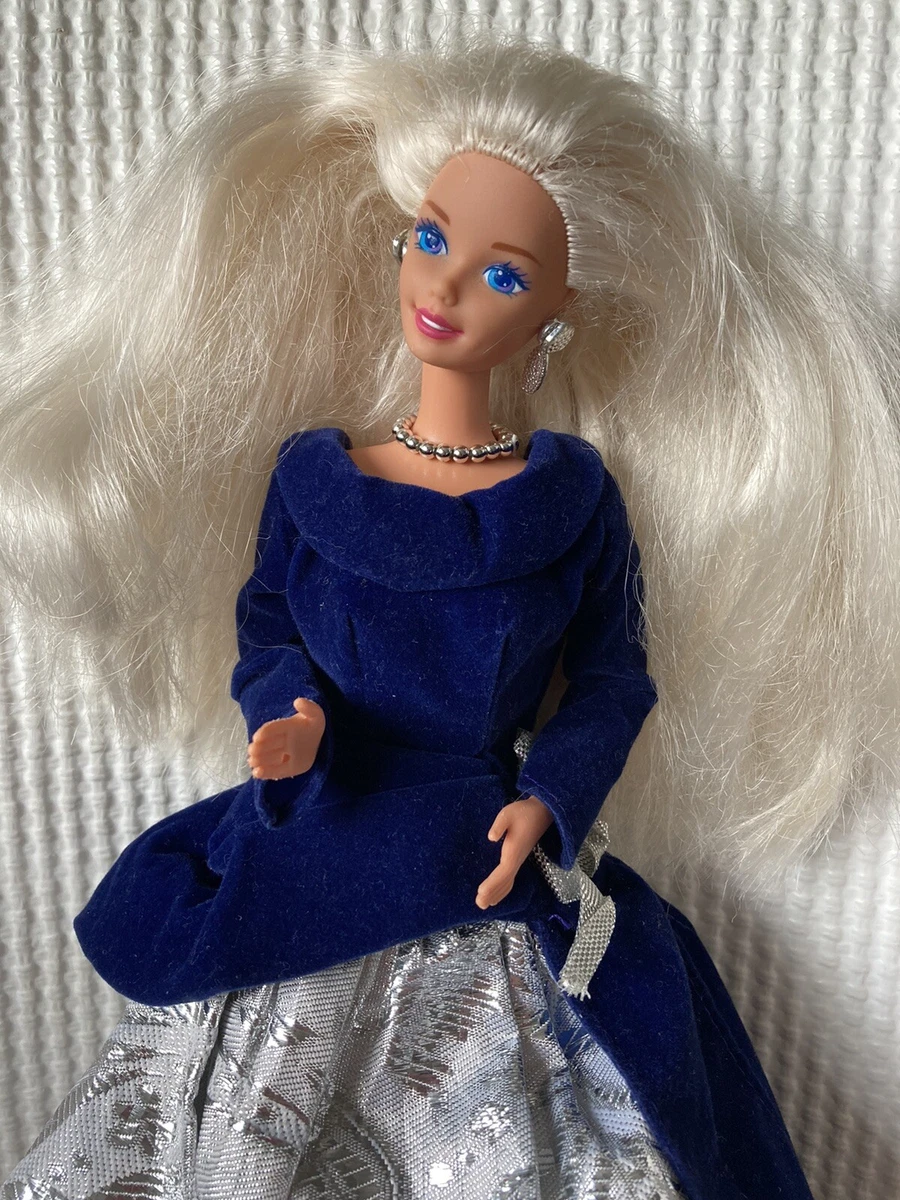 Vintage Barbie Doll 1990s In Holidays Avon Winter Velvet