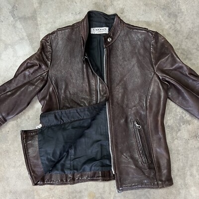 70s vintage VANSON leather jacket モデルF Vanson Model F, Dark Maple Bainbridge, size 42 – Thurston