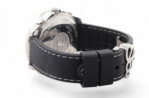 Jacob & Co. 5 Five Time Zone Date Black Dial - Diamond MOP World Map Dial - 47mm - Bild 17 von 23