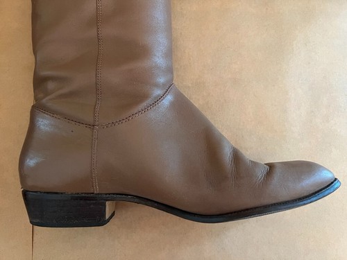 Ladies Vintage Etienne Aigner Brown Leather Riding Boots Size 10 M 1980s - Picture 17 of 24