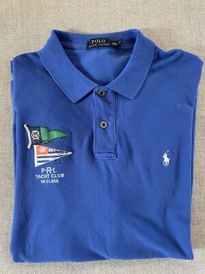POLO RALPH LAUREN p.r.l yacht club 1st class Mesh Knit Polo Shirt