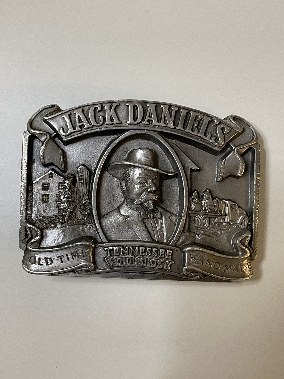 Jack Daniels Old Time Tennessee Whiskey Belt Buckle 1989 Vintage Bergamot eBay