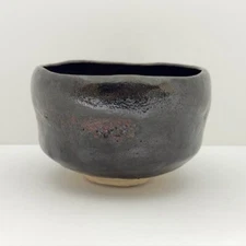 Japanese Tea Ceremony Chawan Tea Bowl Raku ware Black glaze Chanoyu Chado Sado