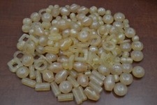 400 PCS ASSORT YELLOW RESIN PLASTIC BEADING BEADS 1/2" - 1 1/4" BD-523