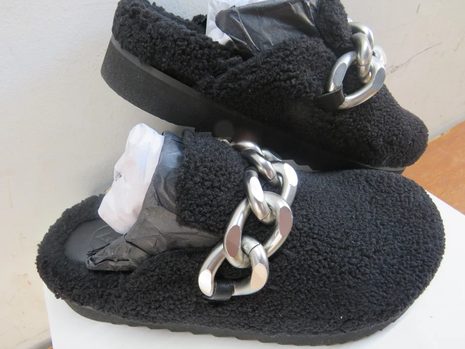 New ASH Women's Ghost Fur Mule Black/Black eu37 US6-6.5 - Imagem 2 de 4