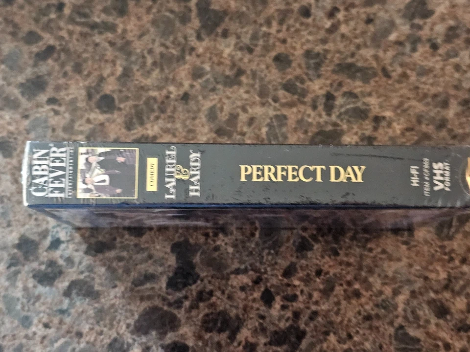 BRAND NEW Laurel & Hardy's Perfect Day (VHS; 1992) RARE Sealed OOP Watermarks Foto 3 de 4