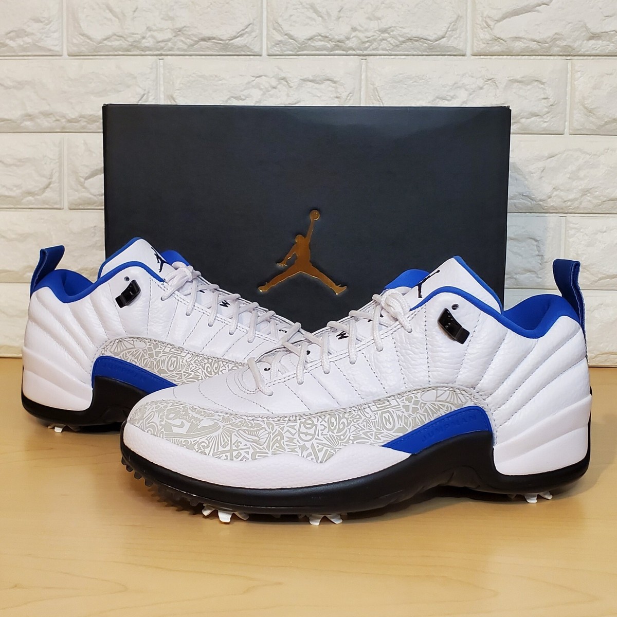 Air Jordan 12 Low Golf NRG P22 Mens Size 9 White Game Royal Blue