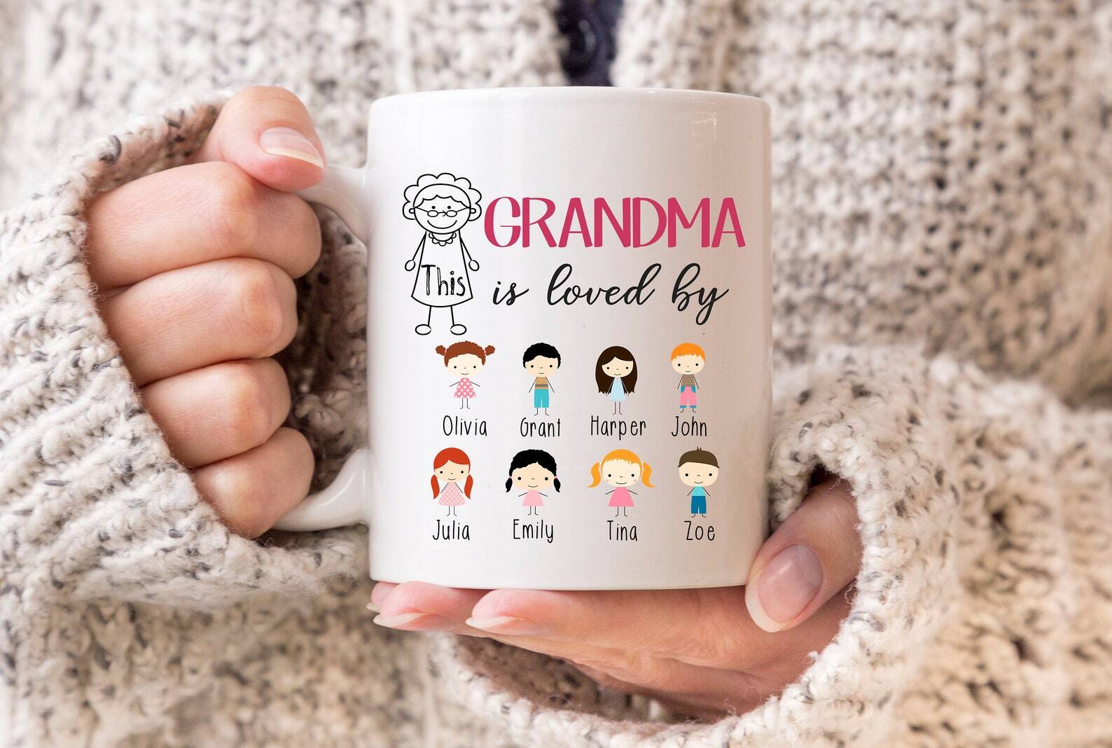 Grandma Mug This Grandma Is Loved By Custom Name Mug Grandma Coffee Mug