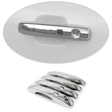 For 2023-2025 Ford Ranger Chrome Exterior Car Smart Door Handle Cover Trim Set