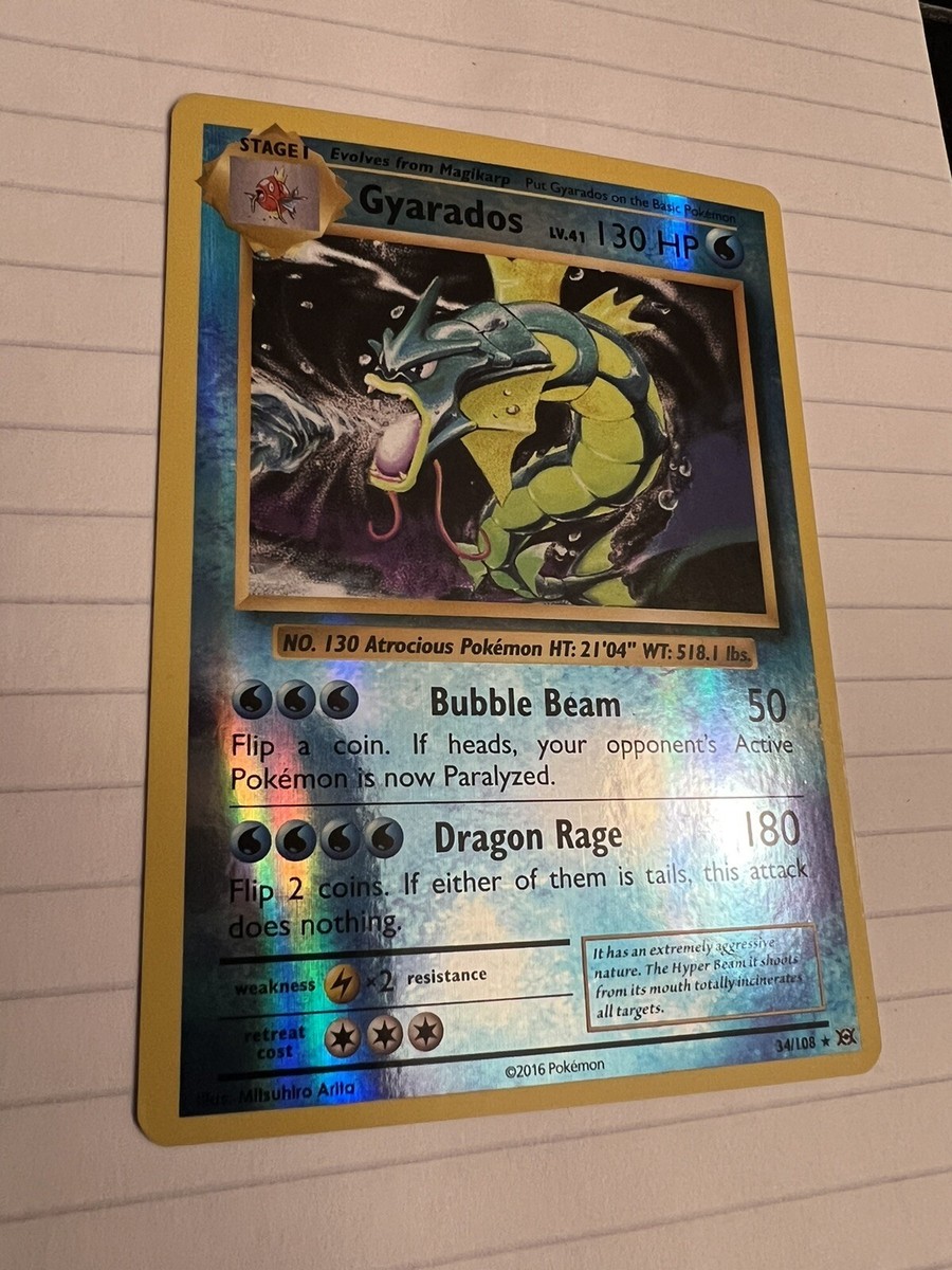 Pokémon TCG Gyarados XY Evolutions 34/108 Reverse Holo Holo Rare