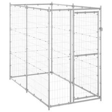 NNEVL Outdoor Dog Kennel Galvanised Steel 110x220x180 cm