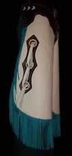 Custom Made Leather Chinks/Turquoise Chaps/Made In USA