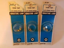 Lot of 6 Calectro GC Electronics 1767 Midget Screw Miniature Lamps 2.5V 200mA
