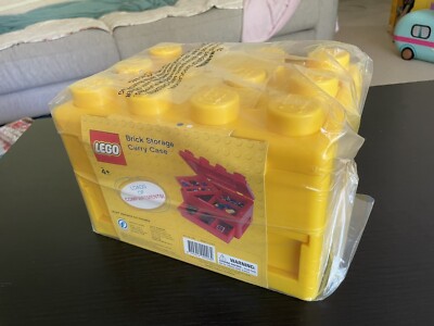 2011 Lego Elements Yellow Brick Storage Carrying Case Drawer