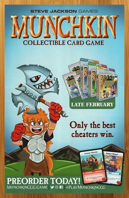 2018 Munchkin Collectible Card Game Print Ad/Poster Fantasy CCG TCG Promo Art