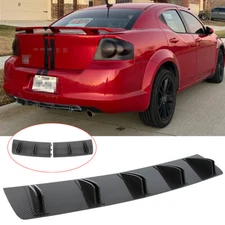 10 Shark Fins Rear Diffuser Spoiler Splitter Bumper Lip For Dodge Avenger 08-14