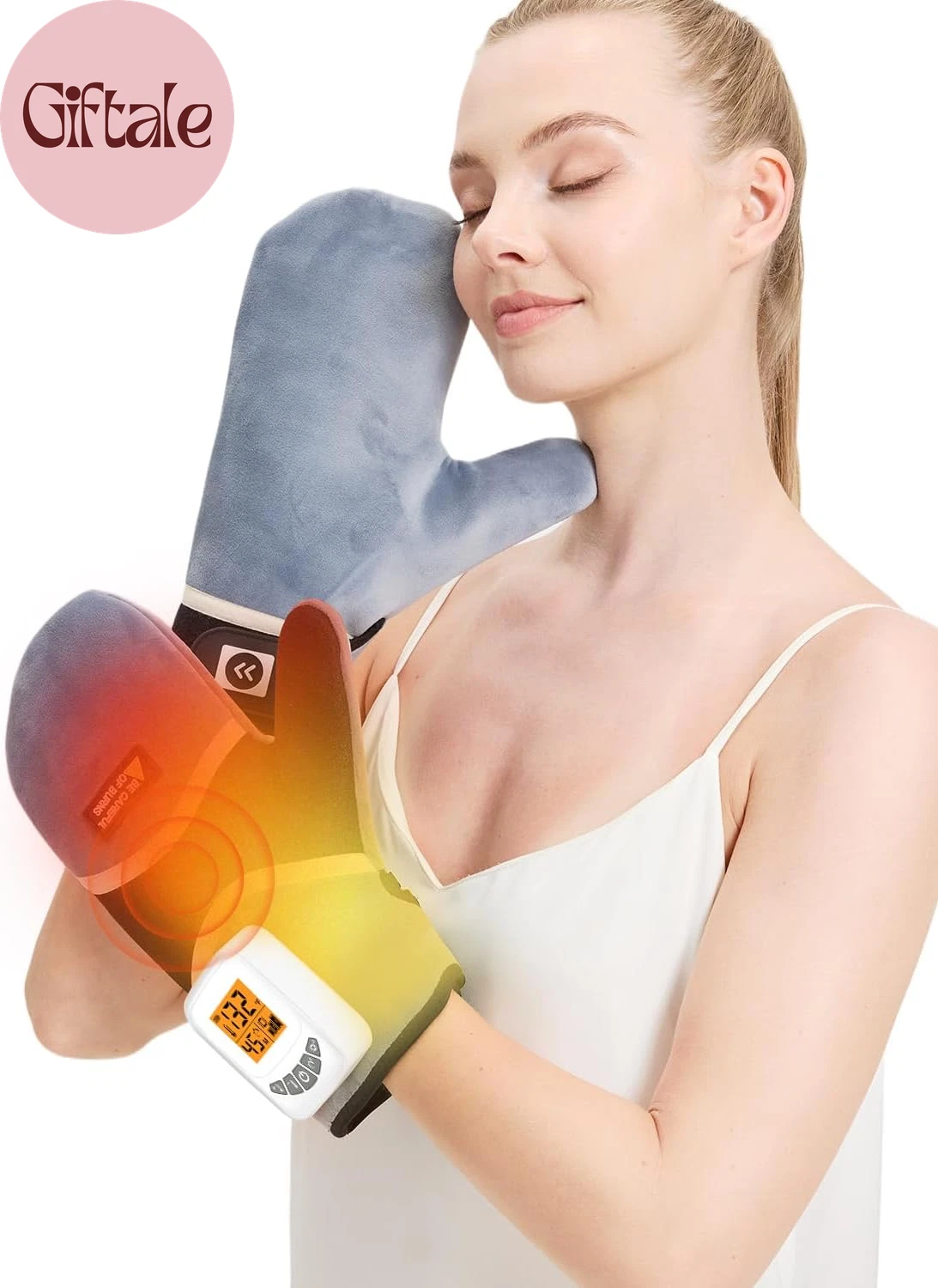 Cordless Heated Gloves for Arthritis Hands, 2PCS Rechargeable Hand Warmers Mitte