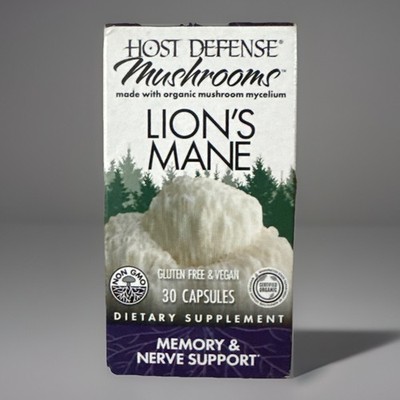 Host Defense Mushrooms Lion's Mane 30 Count Bottle exp 09/26 free ship