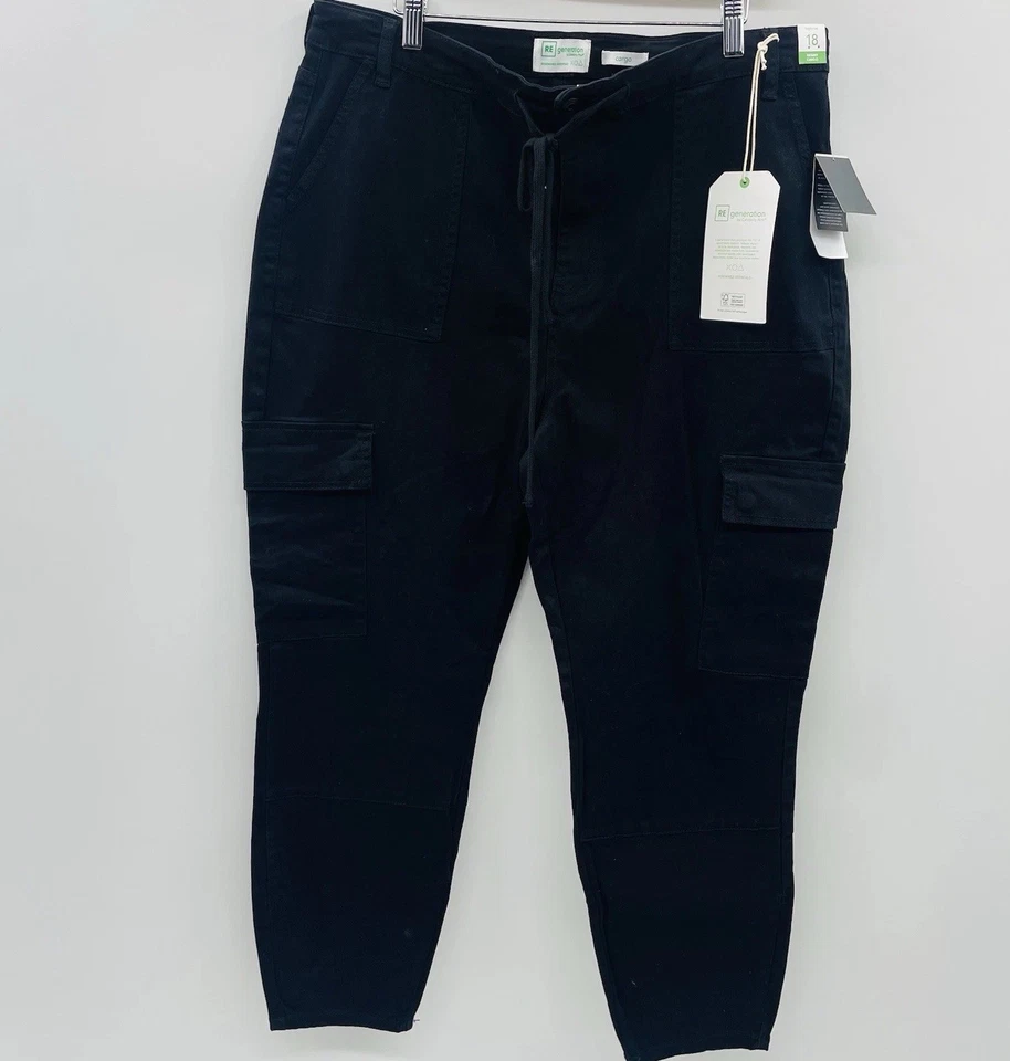 Celebrity Pink Womens Plus Size 18 High Rise Skinny-Leg Drawstring Cargo Pants - Image 2 of 4