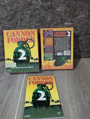 Cannon Fodder 2 Commodore Amiga Box & Manual No Game 1994 Virgin Interactive Ent