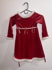 Youngland Girls Christmas Dress Santa Clause Sz 5 Red Velvet Holiday