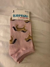 New Girls 3 Pairs Surprize By Stride Rite Socks Shoe Size 5-9