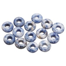 15pcs Natural Stone Beads 5x10mm Large Hole Craft Beads, Purple
