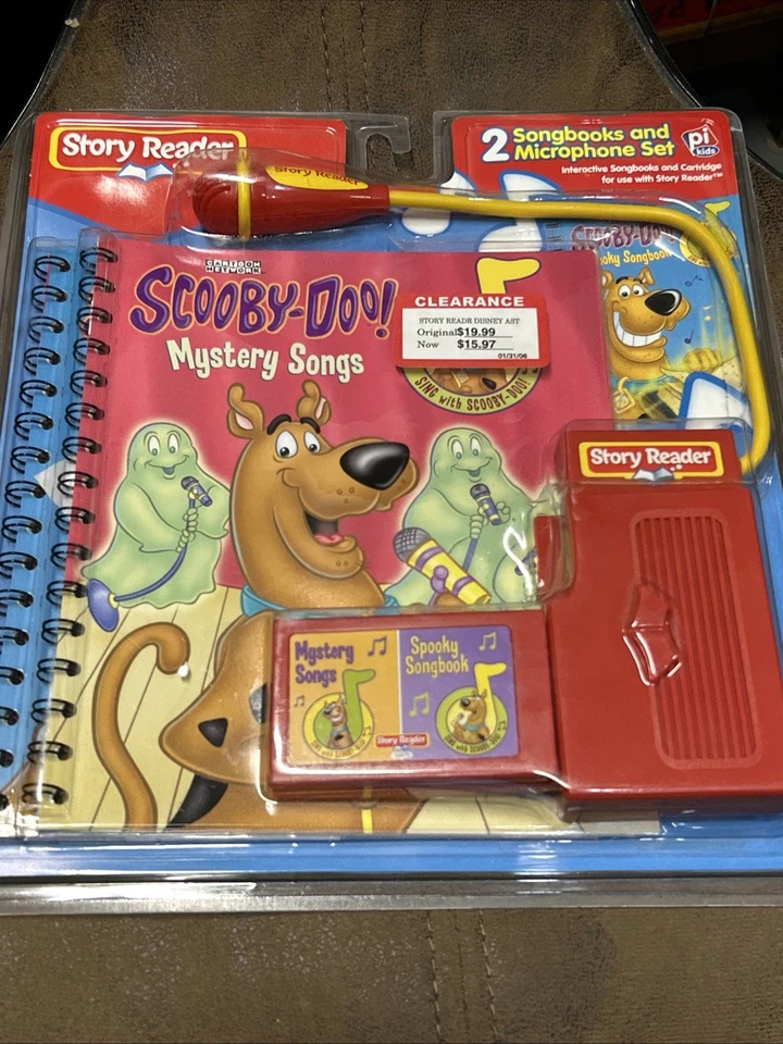 Story Reader with 2 Songbooks alMicrophone Set Scooby Doo Halloween ghosts rare - Image 2 of 4
