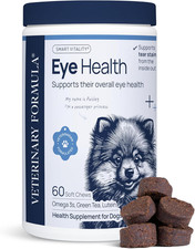 Eye Health Supplement for Dogs Vet-Formulated Tear Stain Chews with Omega 3, L