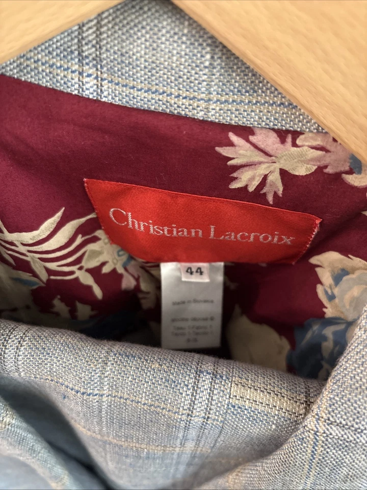 Traje para mujer Christian Lacroix Bazar marrón lana, dos piezas, pantalones de pierna recta Foto 2 de 4