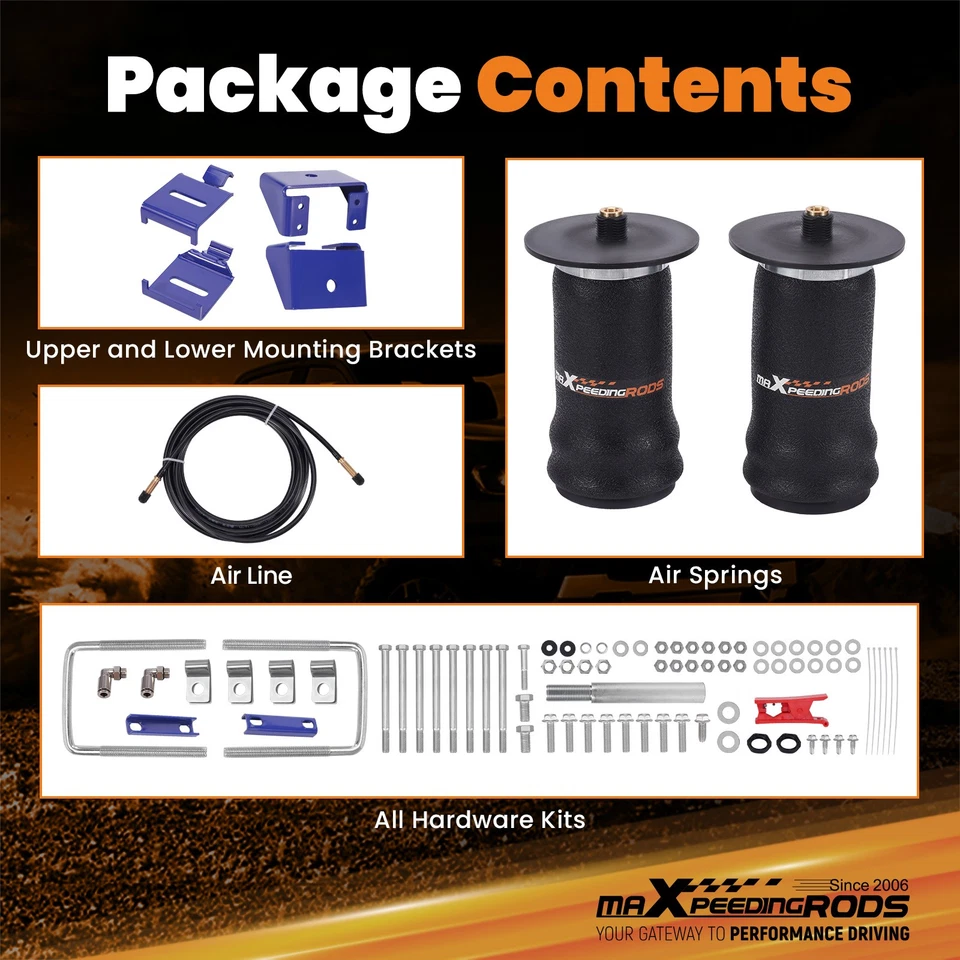 Kit de resorte de aire trasero bolsas líneas de aire para Chevrolet Suburban 2500 4x4 2000-2009 Foto 2 de 4