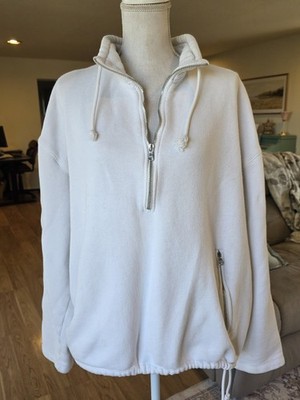 Kith Quarter Zip Pullover Sweatshirt 100% Cotton Size XL Off White RN140659