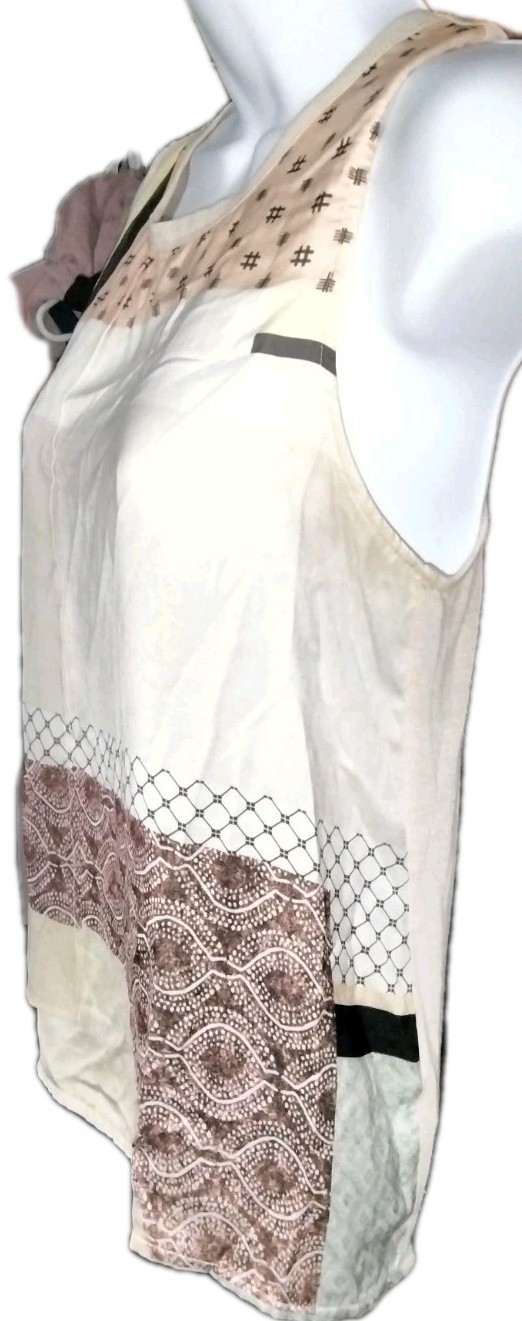 Zara Silk Blend Multi-Panel Pattern  Sleeveless B… - image 9