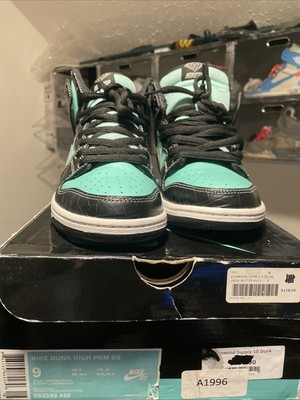 Nike SB Dunk High Premium x Diamond Supply Co. Tiffany 2014 Men's Size 9