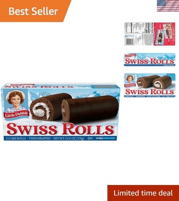 Little Debbie Swiss Rolls - 13 Ounce Chocolate Cakes for Sharing & Enjoying