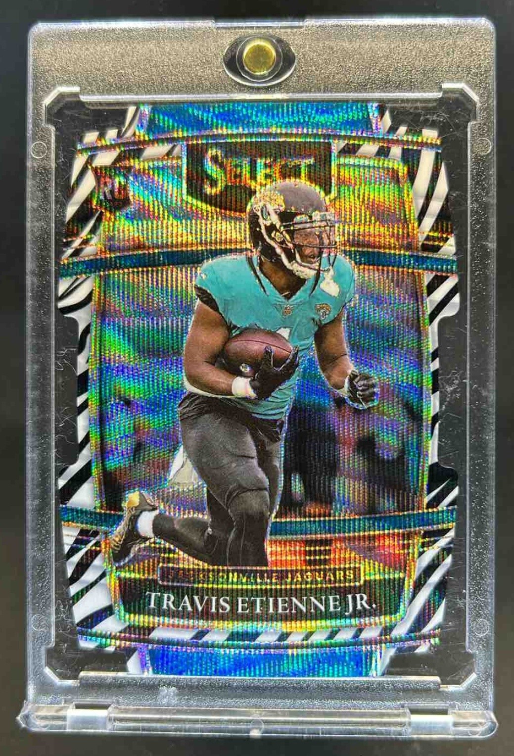 2021 Select Travis Etienne Jr. Zebra Prizm Die Cut RC Concourse #54 Jaguars