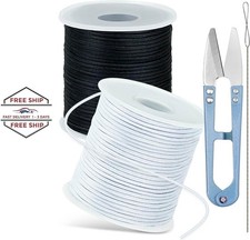 2 rollos de hilo el stico para pulseras, 100 metros en total, 1,0; 1,2; 1,5 mm