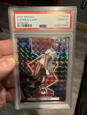 100817209 Warren Sapp 2022 Panini Mosaic #239 Genesis Prizm SP PSA 10