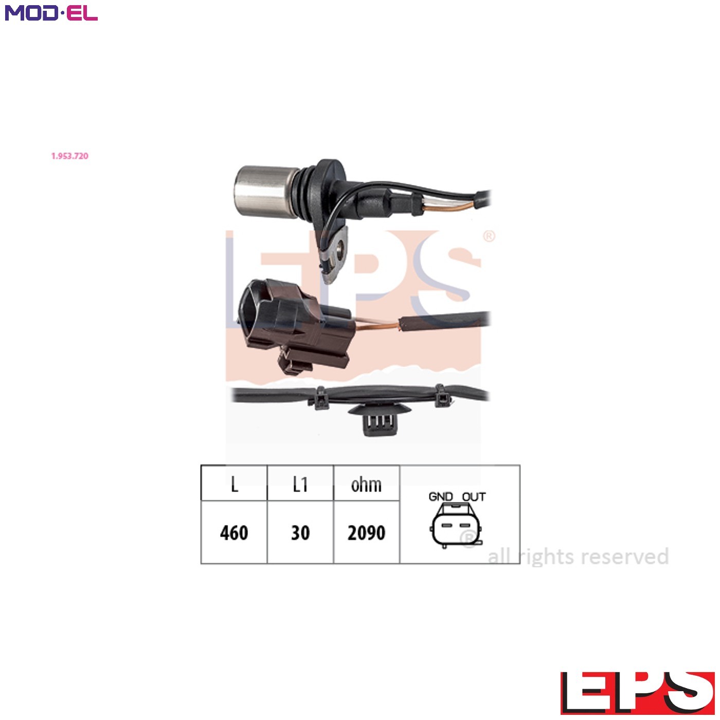 SENSOR CRANKSHAFT PULSE 1.953.720 FOR TOYOTA COROLLA/QUEST/ALTIS/ALLEX/Verso