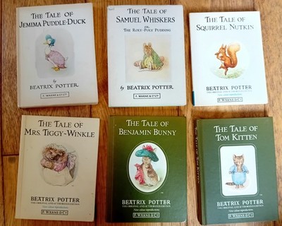 6 * Beatrix Potter Books, Puddle-Duck, Samuel Whiskers, Tiggy-winkle, Benjamin