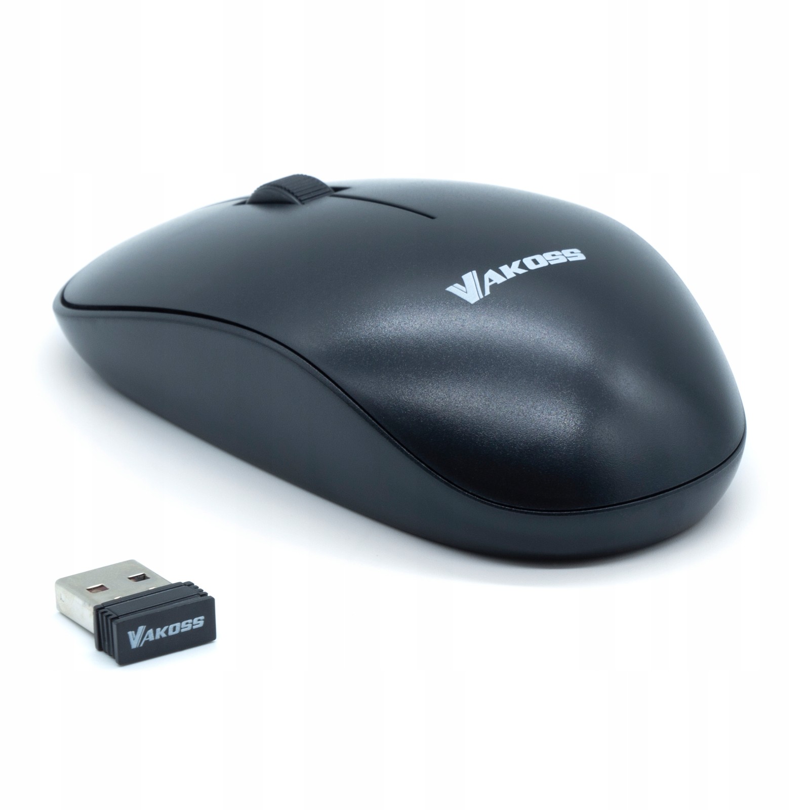 Vakoss TM-654K Kabellose Optische Maus, Schwarz, USB-Empfänger