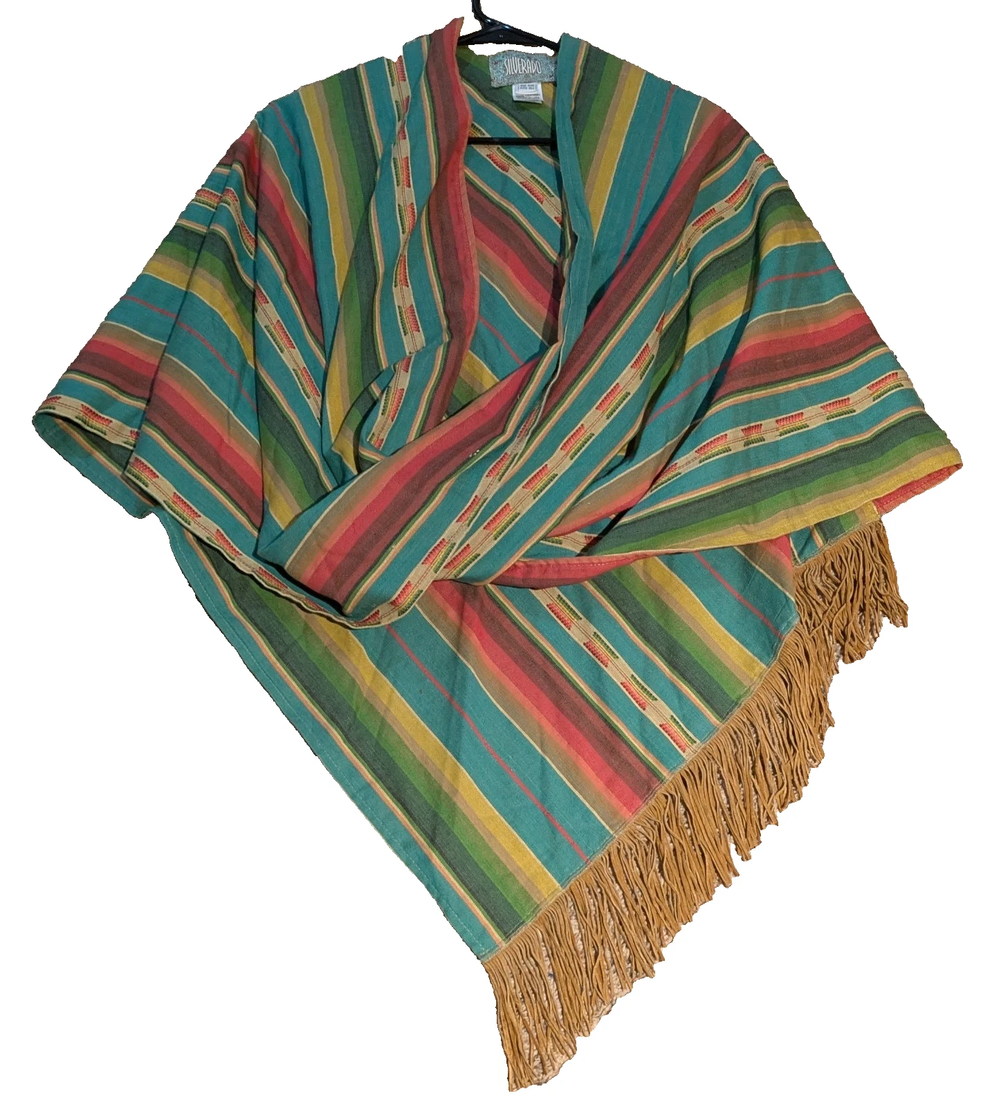 Silverado Poncho Womens One Size Multicolor Southwestern Cowgirl Serape Fringed
Opens in a new windo