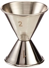 American Metalcraft J205 Jiggers, 2.5" Length x 1 oz. x 2 oz., Silver