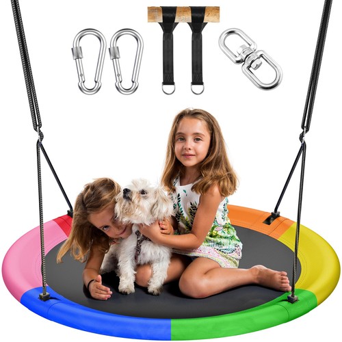 GYROOR Sturdy&Comfortable 43 In Saucer Tree Swing Flying Indoor Outdoor for kids - Picture 5 of 49
